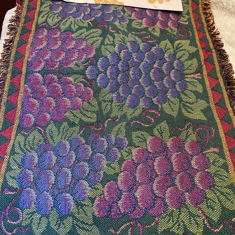 Vineyard Tapestry Design Table Runner 36”
